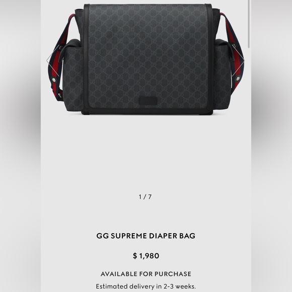 COPY - GG SUPREME DIAPER BAG - Picture 1 of 10